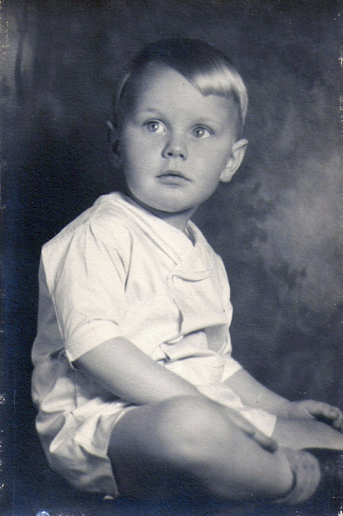 Olle Johansson fotograferad som barn i New York